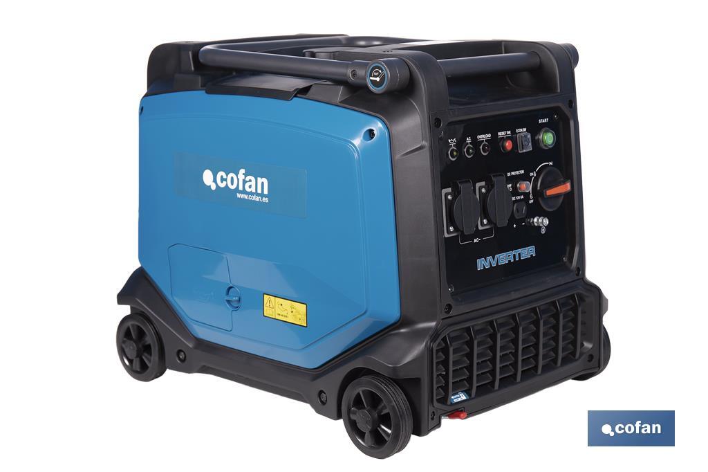 Generador inverter de gasolina de 223 cc | Motor de 4 tiempos | Generador inverter portátil | Máxima potencia: 3,8 kVA - Cofan