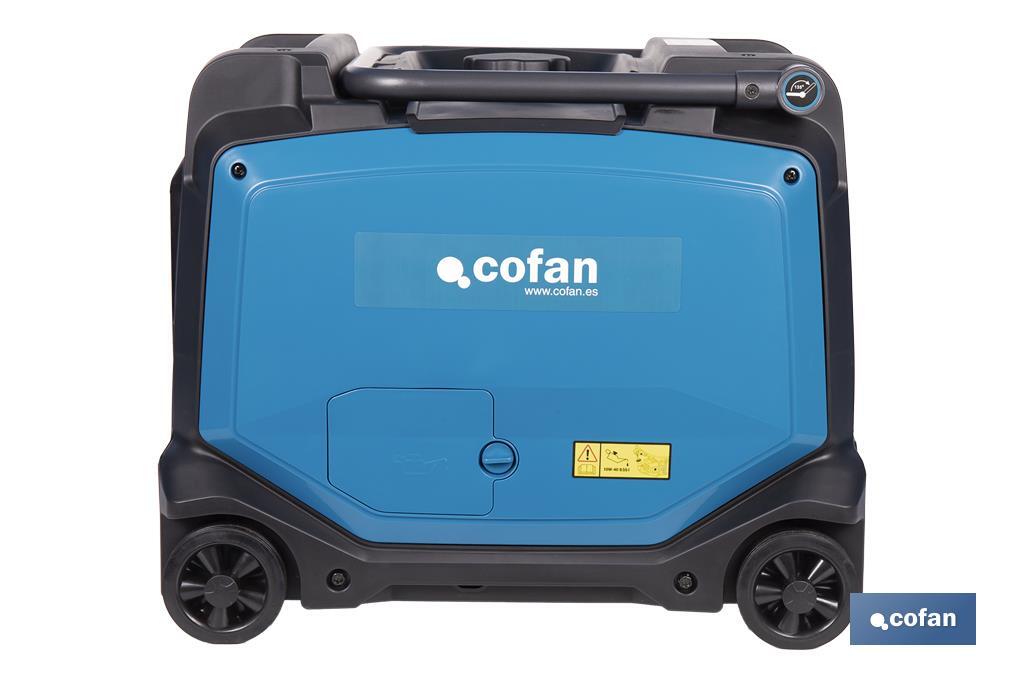 Generador inverter de gasolina de 223 cc | Motor de 4 tiempos | Generador inverter portátil | Máxima potencia: 3,8 kVA - Cofan