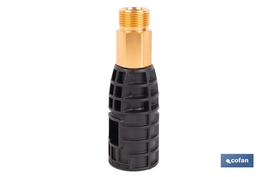 Manguera para limpieza de tuberías | Longitud: 7,5 m | Conexión M22 y bayoneta | Accesorio para Hidrolimpiadora Cofan | Ideal para desatrancos - Cofan