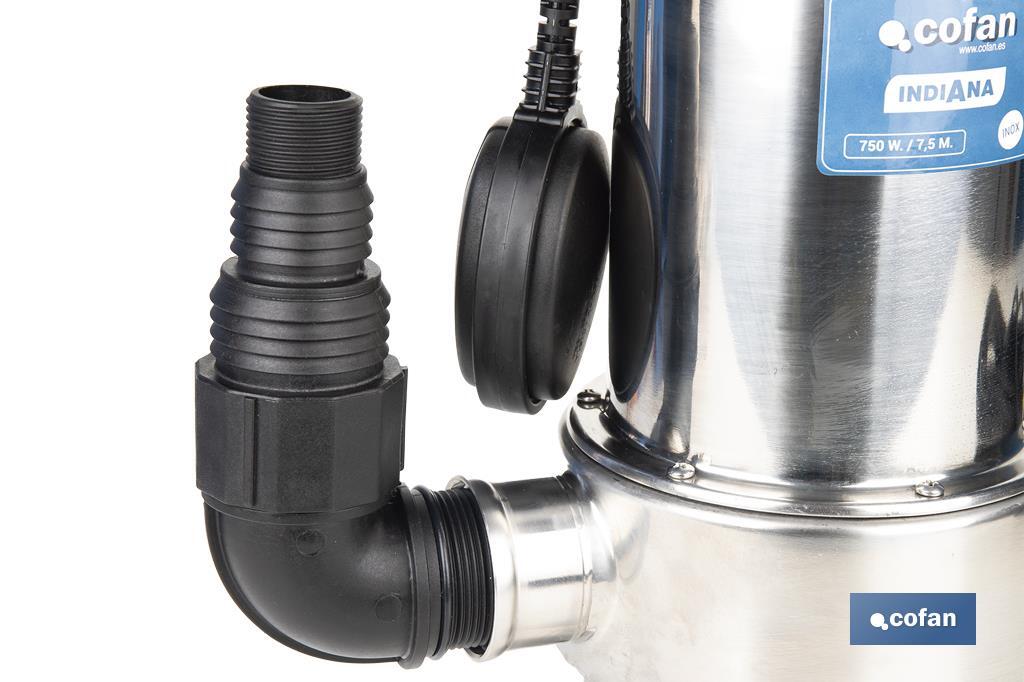 Electrobomba sumergible para aguas sucias | Potencia: 750 W | Caudal máximo: 13000l/h | 7 m de inmersión | Interruptor de flotador - Cofan