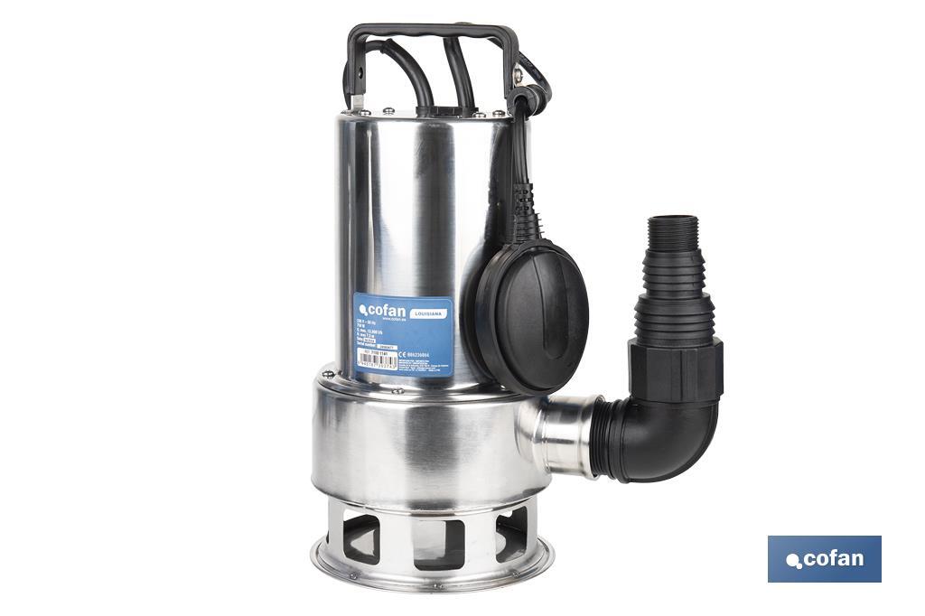 Electrobomba sumergible para aguas sucias | Potencia: 750 W | Caudal máximo: 13000l/h | 7 m de inmersión | Interruptor de flotador - Cofan