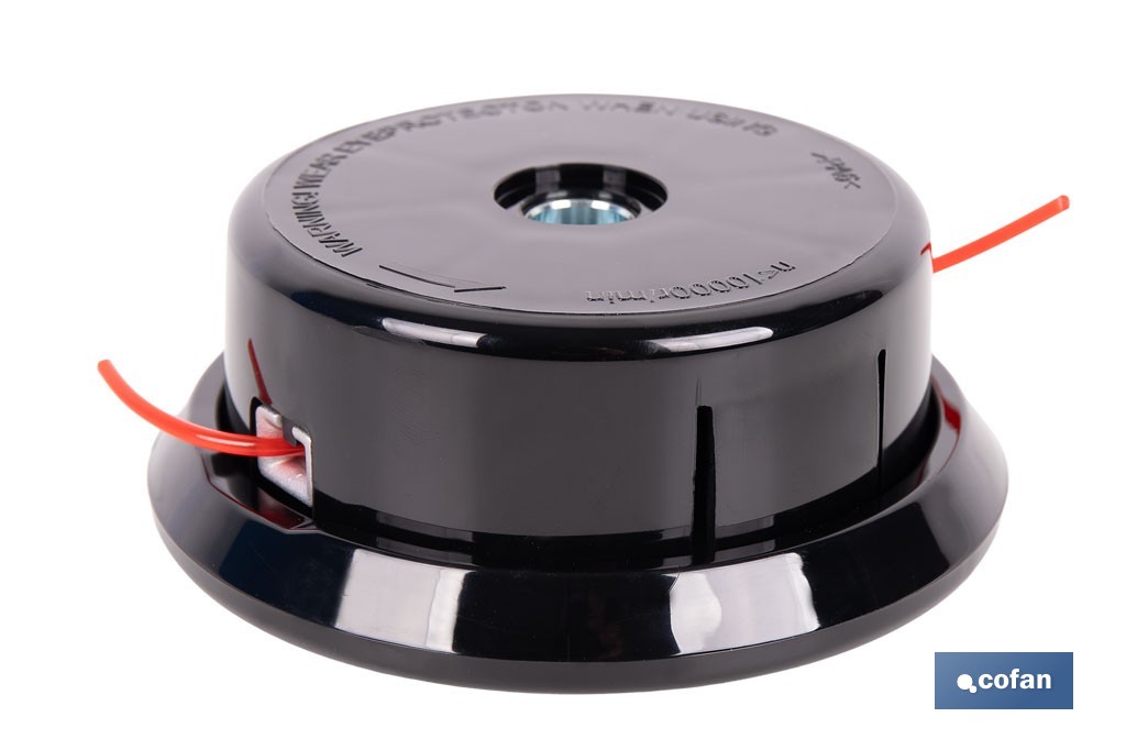 Cabezal de 2 hilos semiautomático universal para desbrozadora| Incluye rosca hembra y adaptadores - Cofan