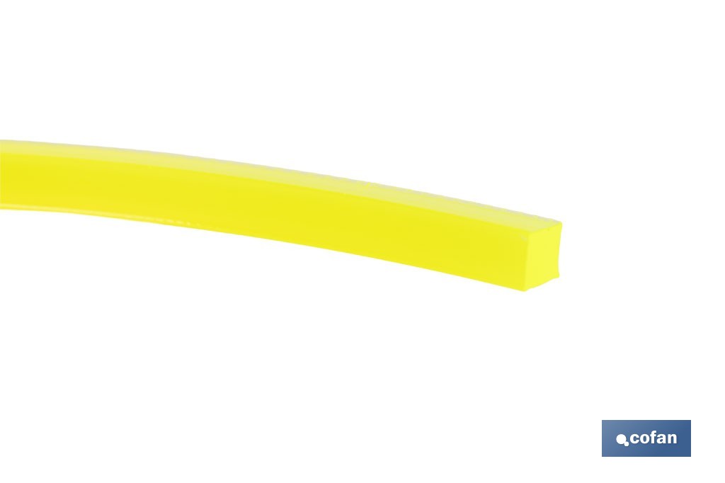 Hilo cuadrado de nylon para desbrozadora | Alta resistencia, compatible con mayoría de desbrozadoras | Medidas del hilo: 3 mm x 42 m - Cofan