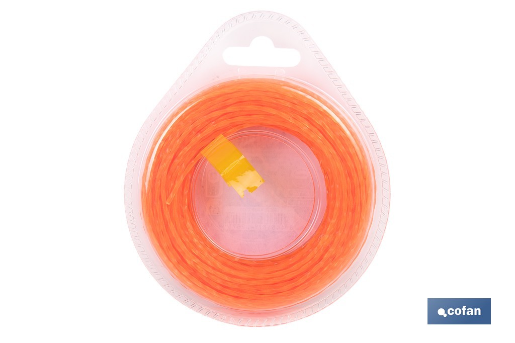 Hilo helicoidal de nylon para desbrozadora | Alta resistencia, bajo nivel sonoro | Disponible en diferentes grosores - Cofan