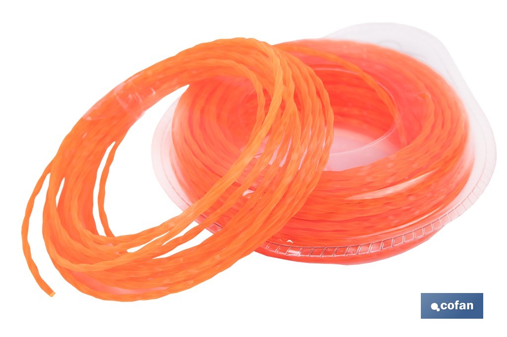 Hilo helicoidal de nylon para desbrozadora | Alta resistencia, bajo nivel sonoro | Disponible en diferentes grosores - Cofan