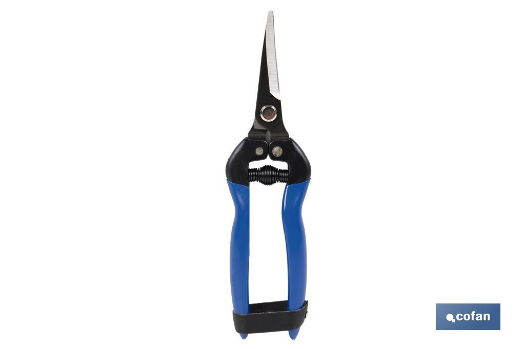 Harvest shears with round tip and total length of 185mm | Special for gardening works - Cofan