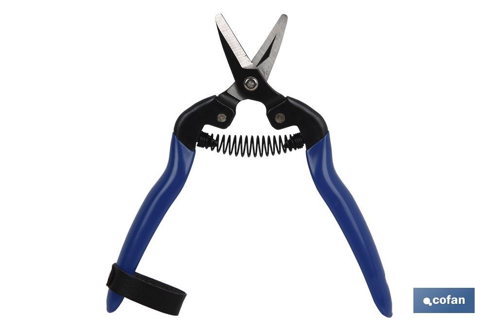 Harvest shears with short blade, straight tip and total length of 165mm | Special for gardening works - Cofan