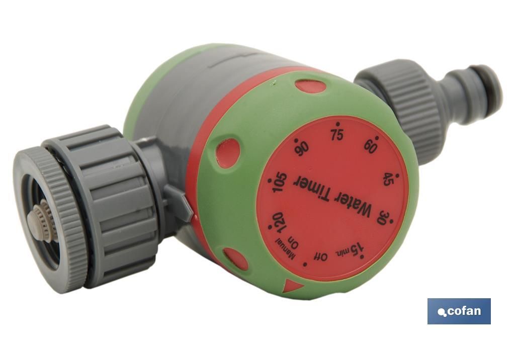 Water timer for mechanical irrigation | Includes programmer of 120 minutes | Suitable for garden | Material: polypropylene - Cofan