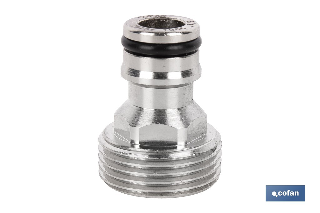 Adaptador de latón de rosca macho | Diferentes medidas | Apto para manguera | Ideal para jardinería - Cofan