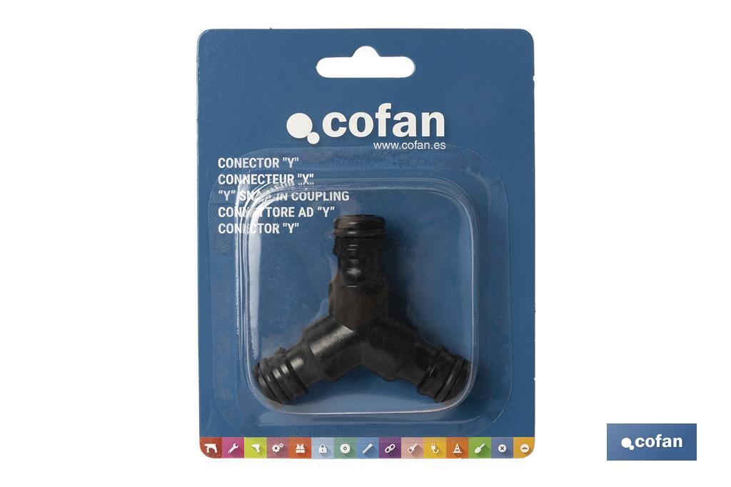 Connecteur triple en forme de Y pour tuyaux de jardin | Filetage mâle pour raccords | Idéal pour le jardinage et l'agriculture - Cofan