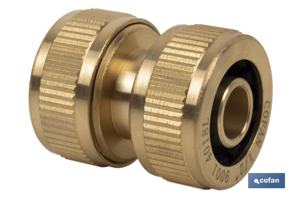 Hose repair connector for irrigation hoses | Available in different sizes | Brass - Cofan