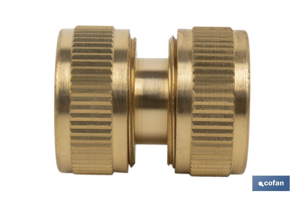 Hose repair connector for irrigation hoses | Available in different sizes | Brass - Cofan