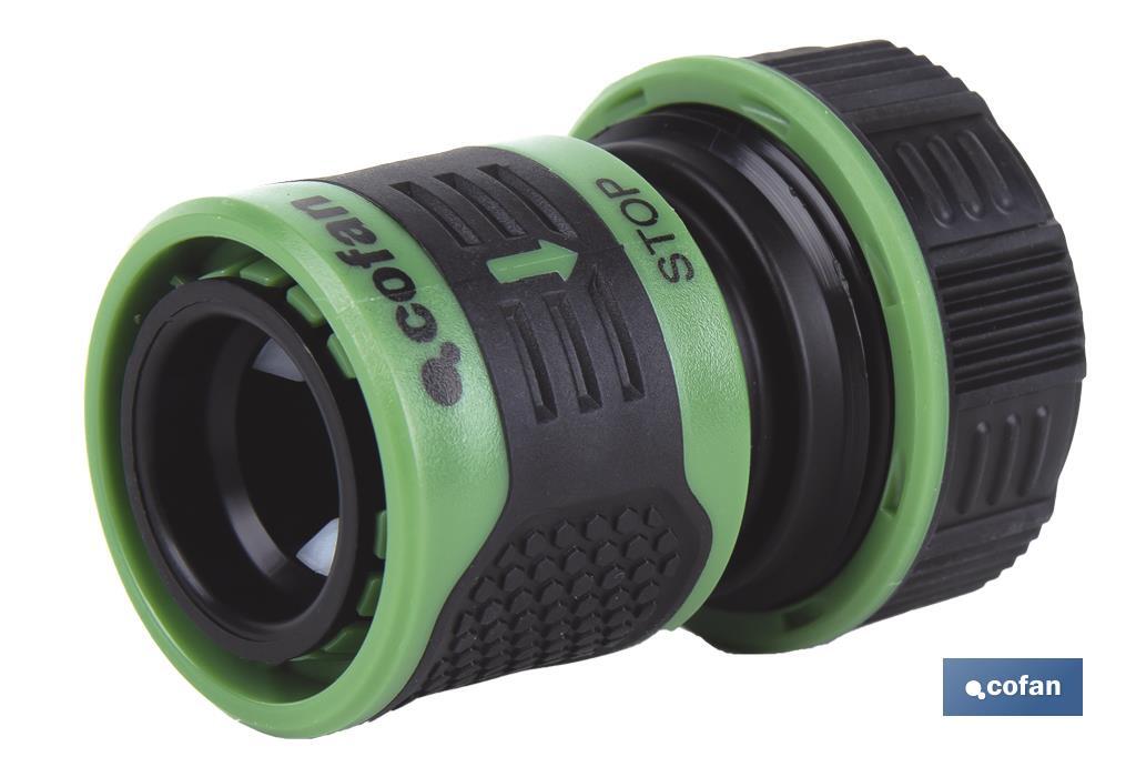 Conector de mangueras de riego | Diferentes Medidas | Fabricado en ABS - Cofan