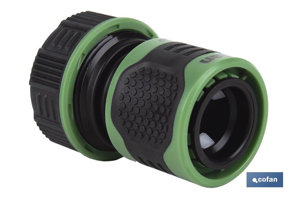 Conector de mangueras de riego | Diferentes Medidas | Fabricado en ABS - Cofan