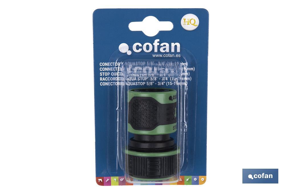 Conector de mangueras de riego | Diferentes Medidas | Fabricado en ABS - Cofan