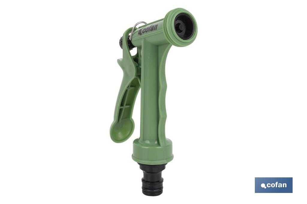 Pistola de Riego para Manguera de Jardín | Para regar plantas o césped | Con Chorro de alta presión - Cofan