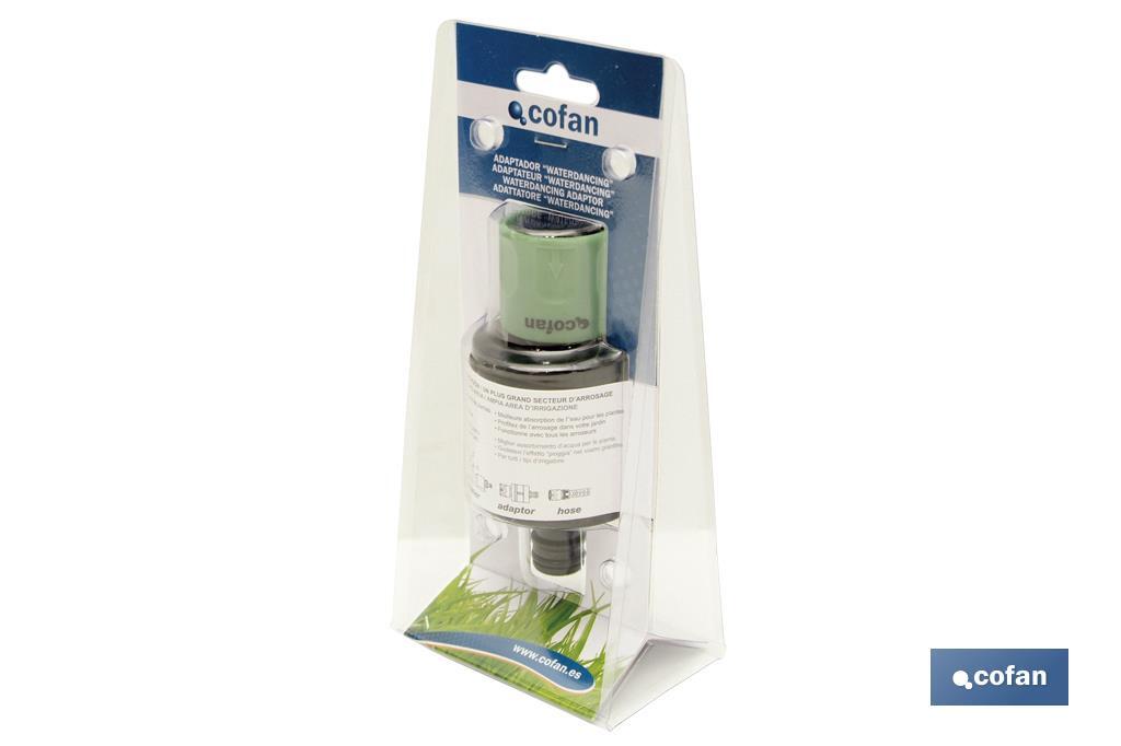 Adaptador "Waterdancing" | Adaptador para aspersor | Ahorra un 25% de Agua - Cofan