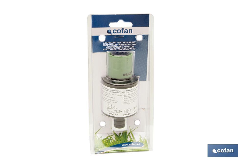 Adaptador "Waterdancing" | Adaptador para aspersor | Ahorra un 25% de Agua - Cofan