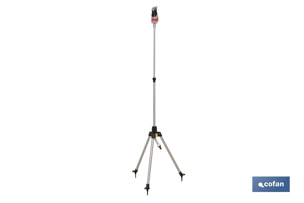 Aspersor 4 posiciones | Con trípode telescópico | Adecuado para el riego de jardines y césped - Cofan