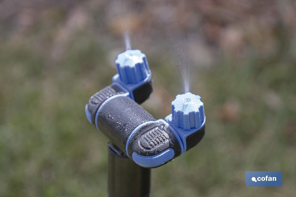 Torre de nebulización extensible para exteriores | Desde 12 hasta 48 cm | Boquillas de ángulo ajustable - Cofan