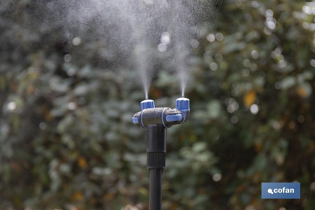 Torre de nebulización extensible para exteriores | Desde 12 hasta 48 cm | Boquillas de ángulo ajustable - Cofan