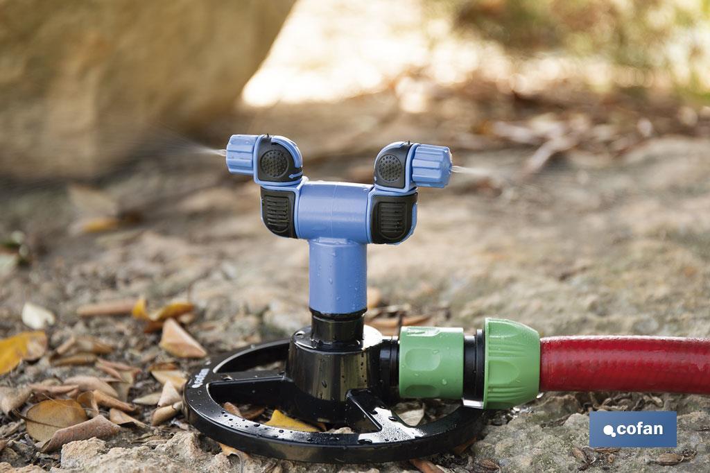 Nebulizador de jardín de 2 brazos con boquillas ajustables | Refresca e hidrata tus espacios exteriores - Cofan