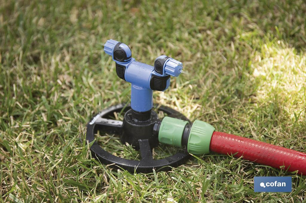 Nebulizador de jardín de 2 brazos con boquillas ajustables | Refresca e hidrata tus espacios exteriores - Cofan