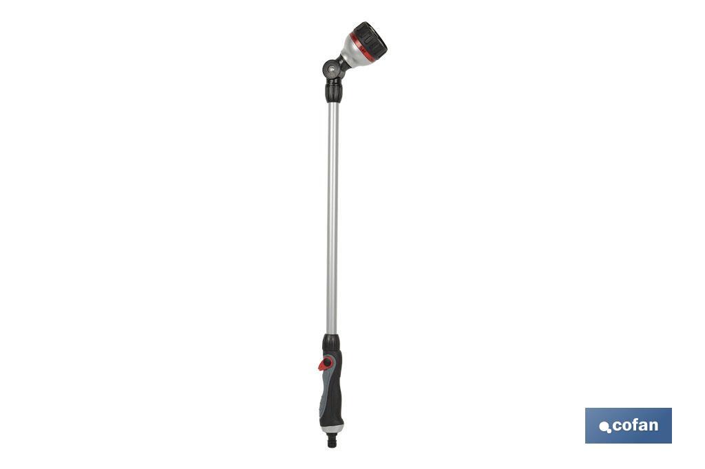 Lanza de riego multifunción de 76 cm de longitud y 6 posiciones riego | Control de caudal cómodo con el pulgar - Cofan