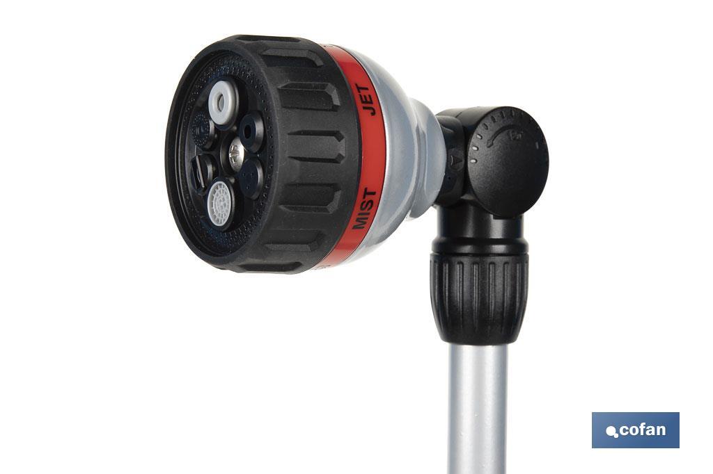 Lanza de riego multifunción de 76 cm de longitud y 6 posiciones riego | Control de caudal cómodo con el pulgar - Cofan