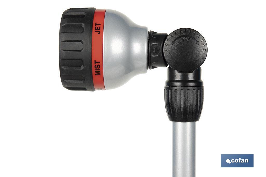 Lanza de riego multifunción de 76 cm de longitud y 6 posiciones riego | Control de caudal cómodo con el pulgar - Cofan