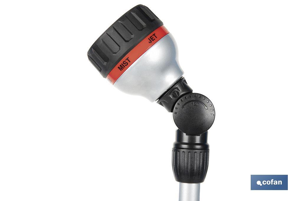 Lanza de riego multifunción de 76 cm de longitud y 6 posiciones riego | Control de caudal cómodo con el pulgar - Cofan