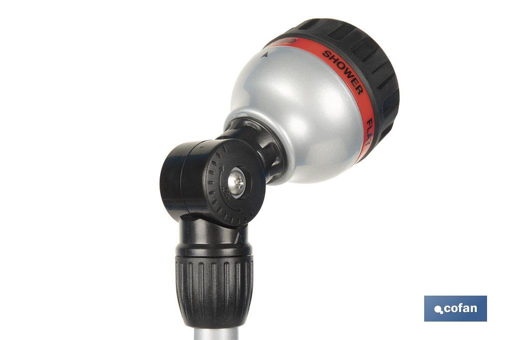 Lanza de riego multifunción de 76 cm de longitud y 6 posiciones riego | Control de caudal cómodo con el pulgar - Cofan