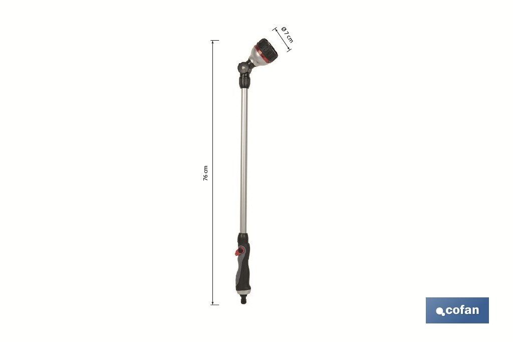 Multifunctional spray wand | 76cm long | 6 spray patterns | Comfortable thumb control system - Cofan