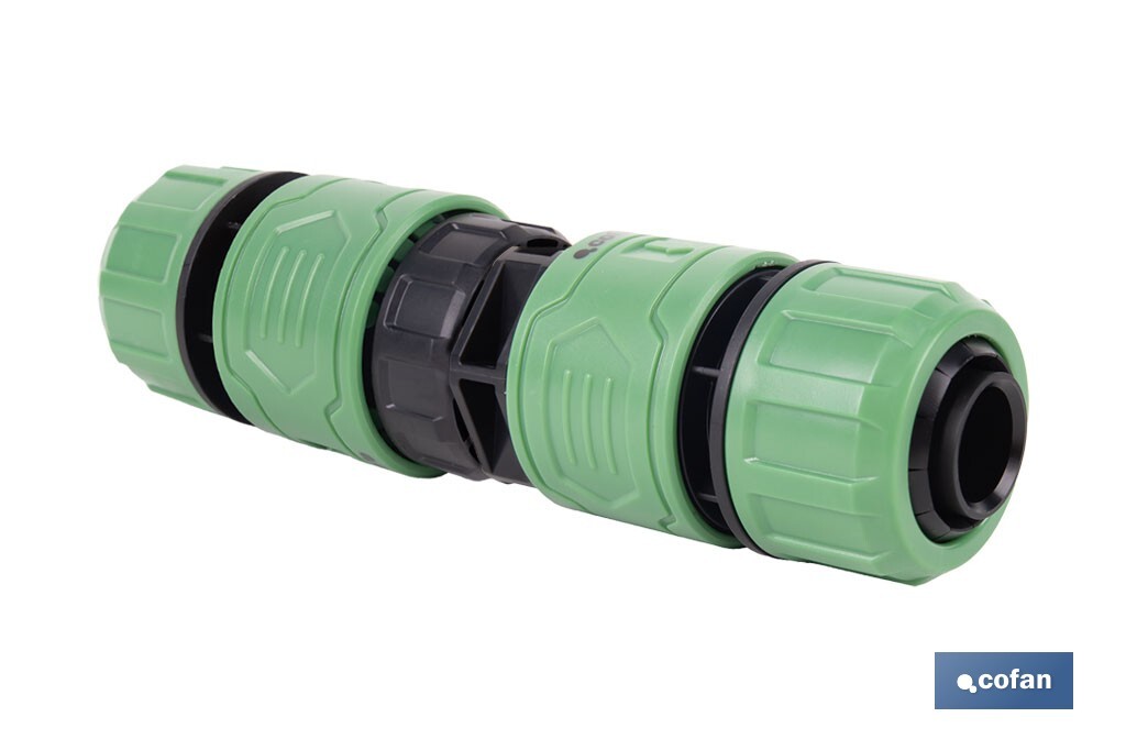 Garden hose repair connector | ABS fitting | UV resistance | Quick and easy connection | 1" repair fitting Ø25mm  - Cofan