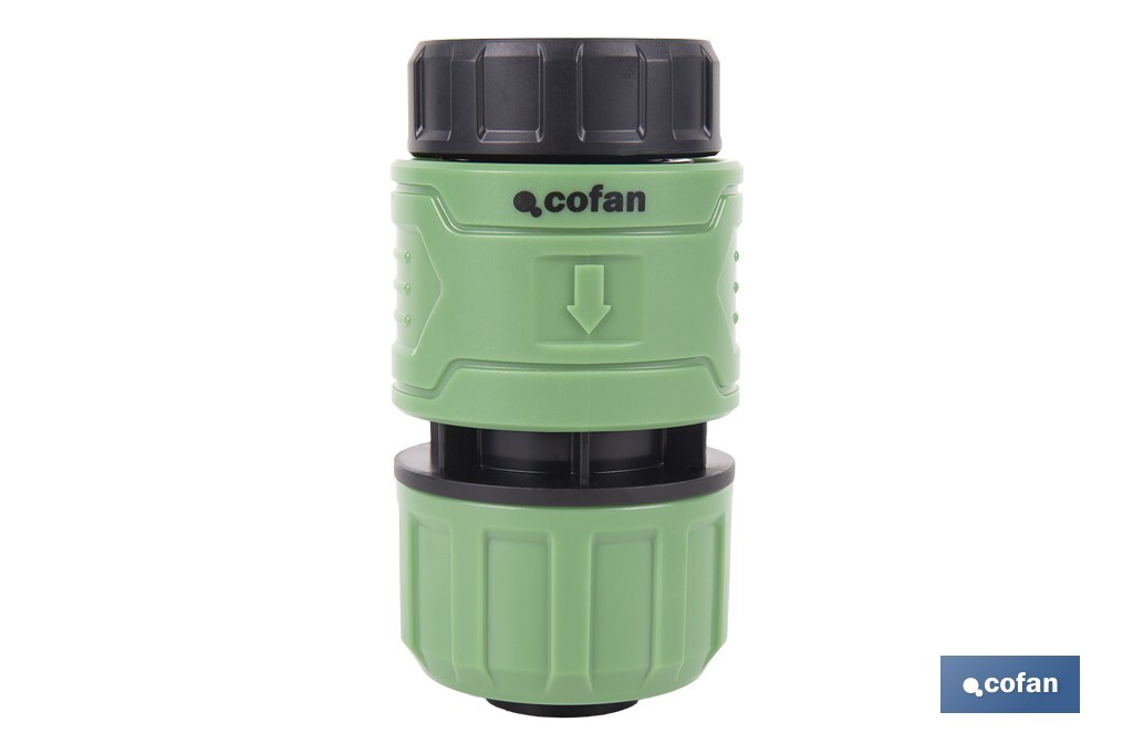 Garden hose repair connector | ABS fitting | UV resistance | Quick and easy connection | 1" repair fitting Ø25mm  - Cofan