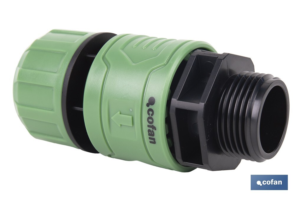 Garden hose repair connector | ABS fitting | UV resistance | Quick and easy connection | 1" repair fitting Ø25mm  - Cofan