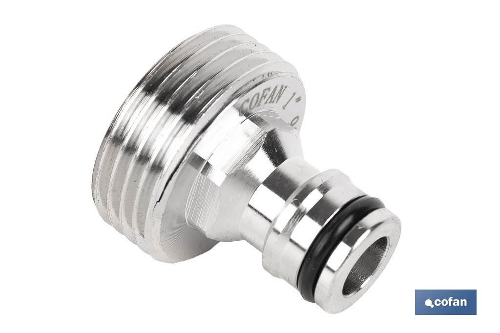 Adaptador de latón de rosca macho | Diferentes medidas | Apto para manguera | Ideal para jardinería - Cofan