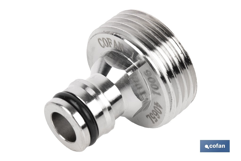 Adaptador de latón de rosca macho | Diferentes medidas | Apto para manguera | Ideal para jardinería - Cofan