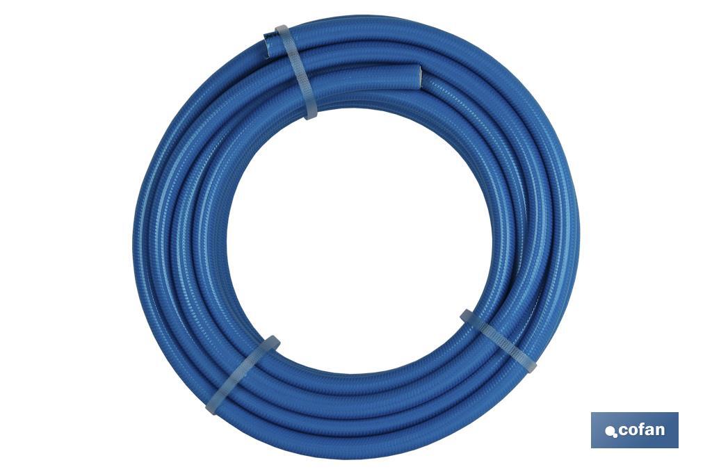 Tubo per l'irrigazione | Modello Thunder | 3 strati cuciti | Realizzato in PVC | Blu - Cofan