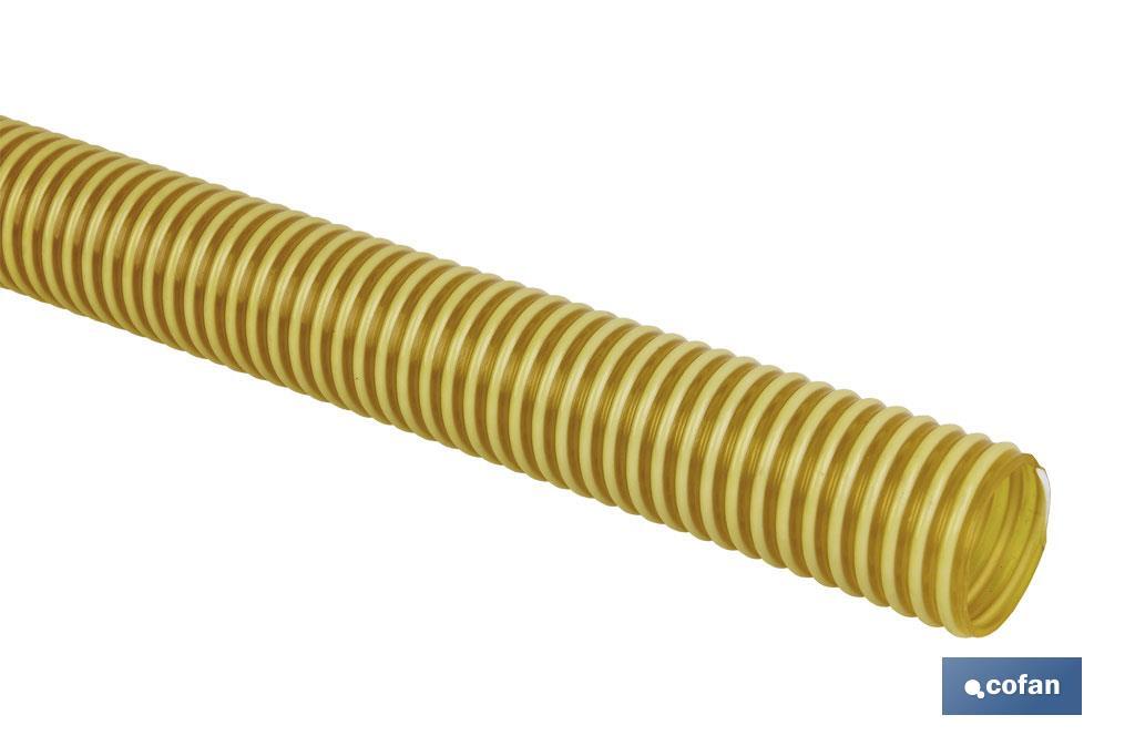 Roll of suction hose pipe | Yellow | Plasticised PVC - Cofan