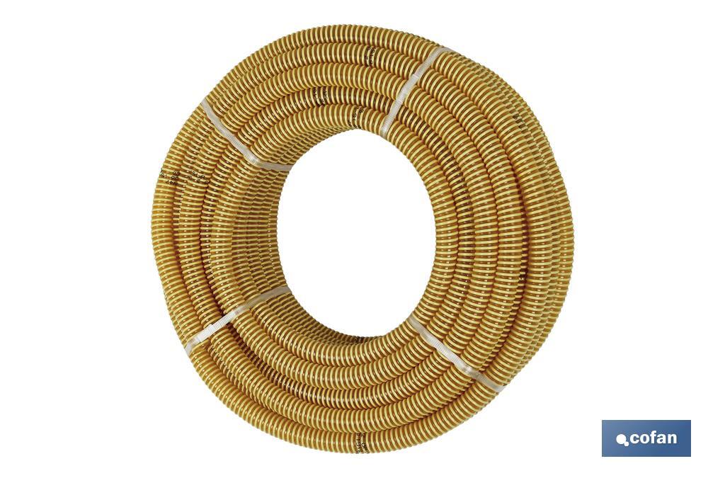 Rolo de tubo em espiral | Cor amarelo | Fabricado em PVC Plastificado - Cofan