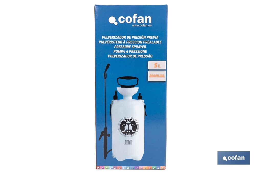 Pulverizador de Presión Manual | Capacidad para 5 litros | Sector Agrícola - Cofan