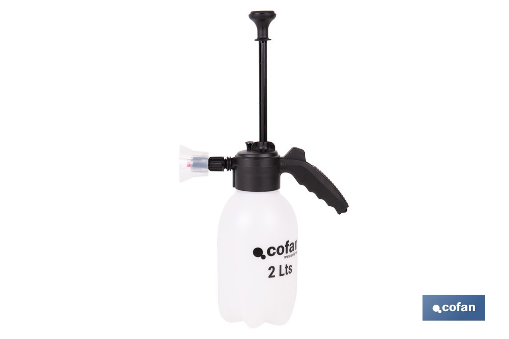 Pulverizador manual 2 litros para líquido y espuma | Uso agrícola y jardinería | Boquillas incluidas - Cofan