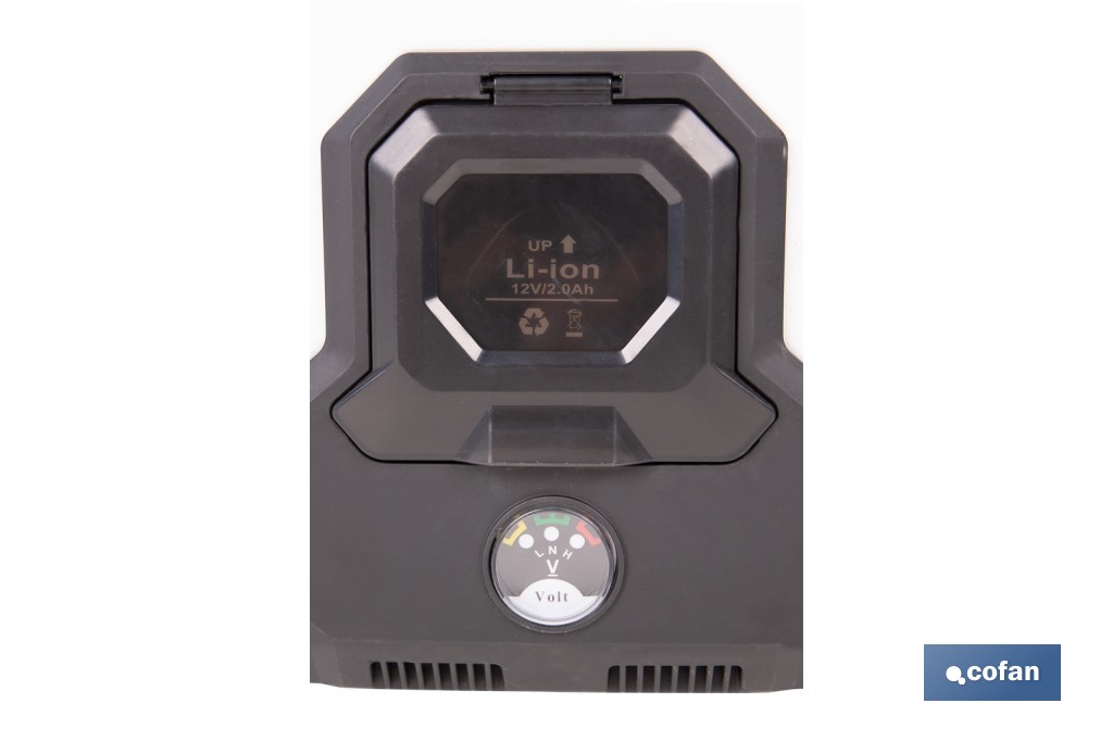 Pulverizador de espalda eléctrico | Sulfatadora a batería Li-Ion 12 V 2.0 Ah | Disponible en diferentes capacidades - Cofan