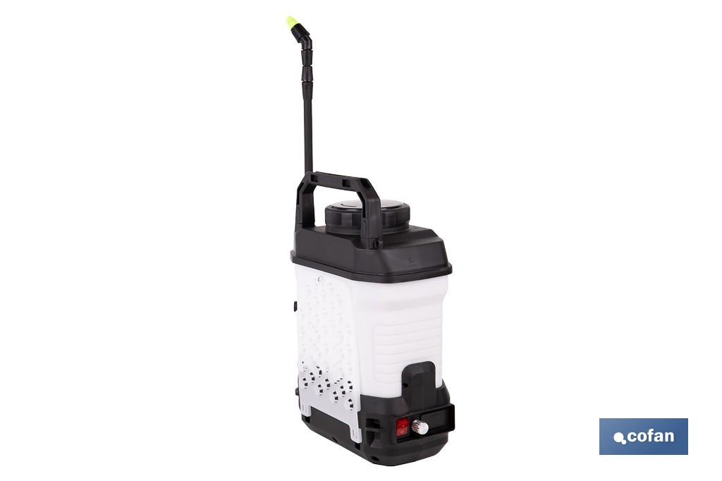 Pulverizador de espalda eléctrico | Sulfatadora a batería Li-Ion 12 V 2.0 Ah | Disponible en diferentes capacidades - Cofan