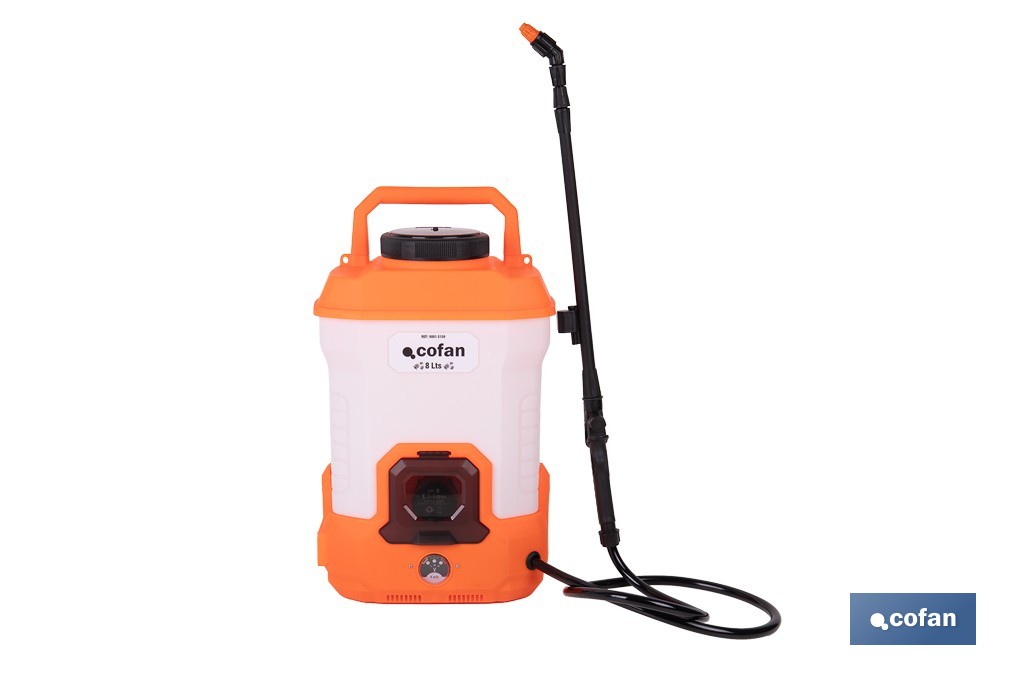 Pulverizador de espalda eléctrico | Sulfatadora a batería Li-Ion 12 V 2.0 Ah | Disponible en diferentes capacidades - Cofan