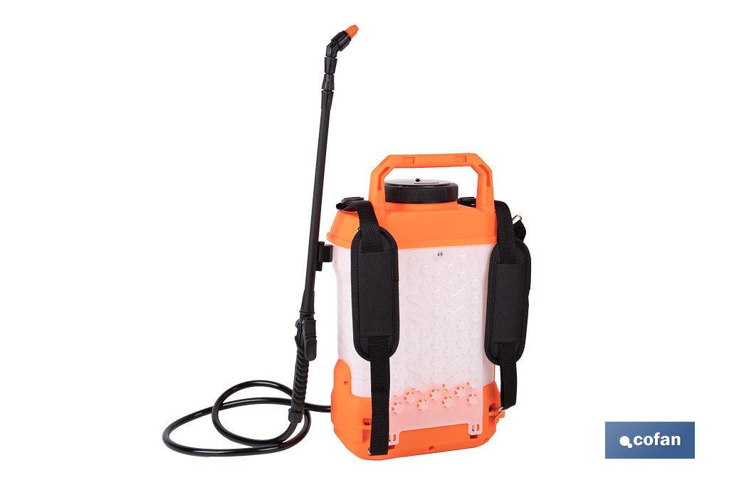 Pulverizador de espalda eléctrico | Sulfatadora a batería Li-Ion 12 V 2.0 Ah | Disponible en diferentes capacidades - Cofan
