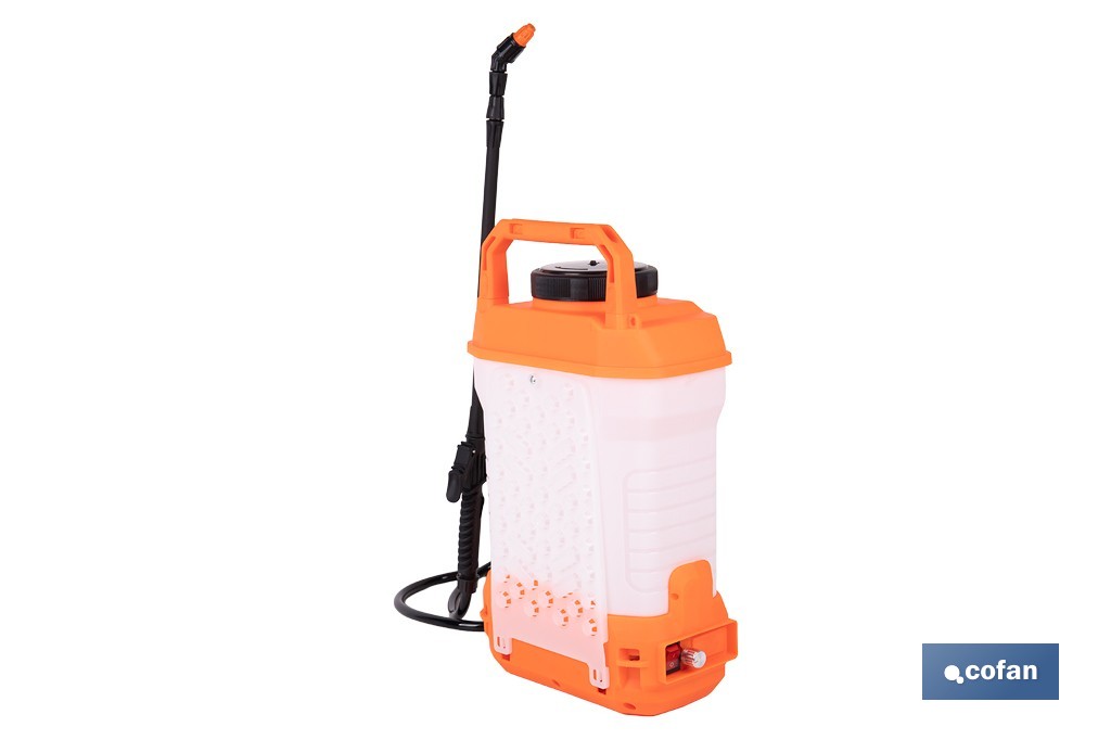 Pulverizador de espalda eléctrico | Sulfatadora a batería Li-Ion 12 V 2.0 Ah | Disponible en diferentes capacidades - Cofan