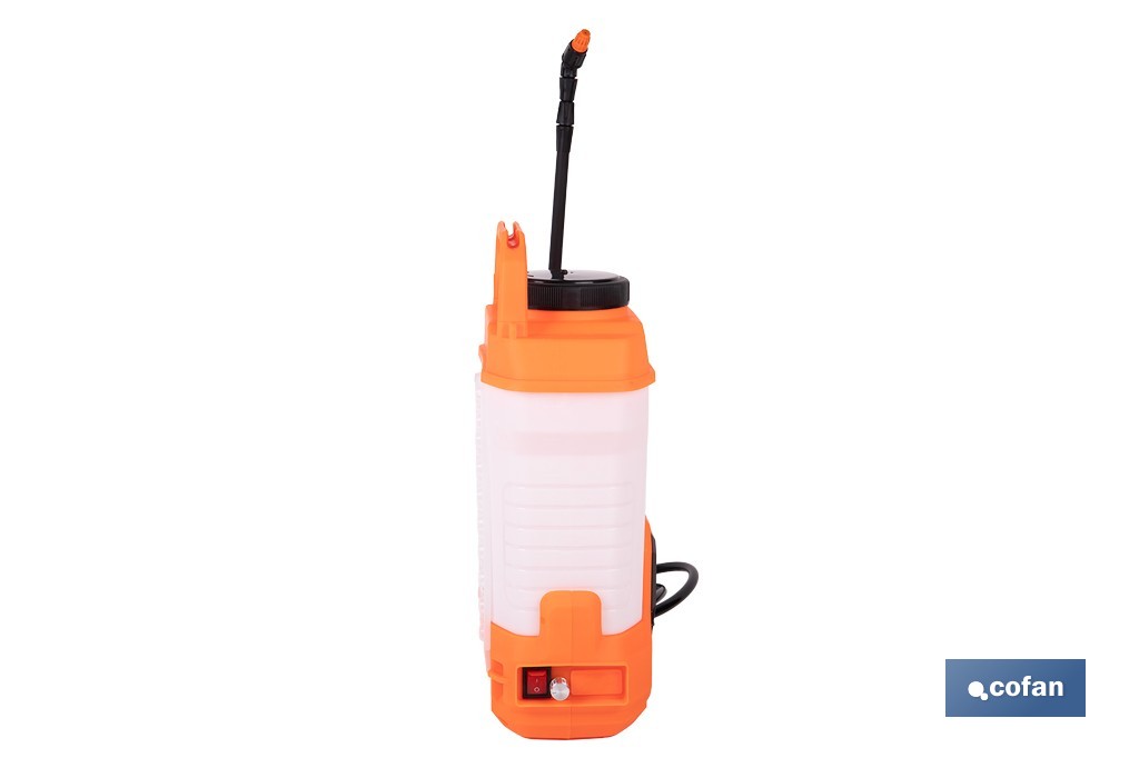 Pulverizador de espalda eléctrico | Sulfatadora a batería Li-Ion 12 V 2.0 Ah | Disponible en diferentes capacidades - Cofan