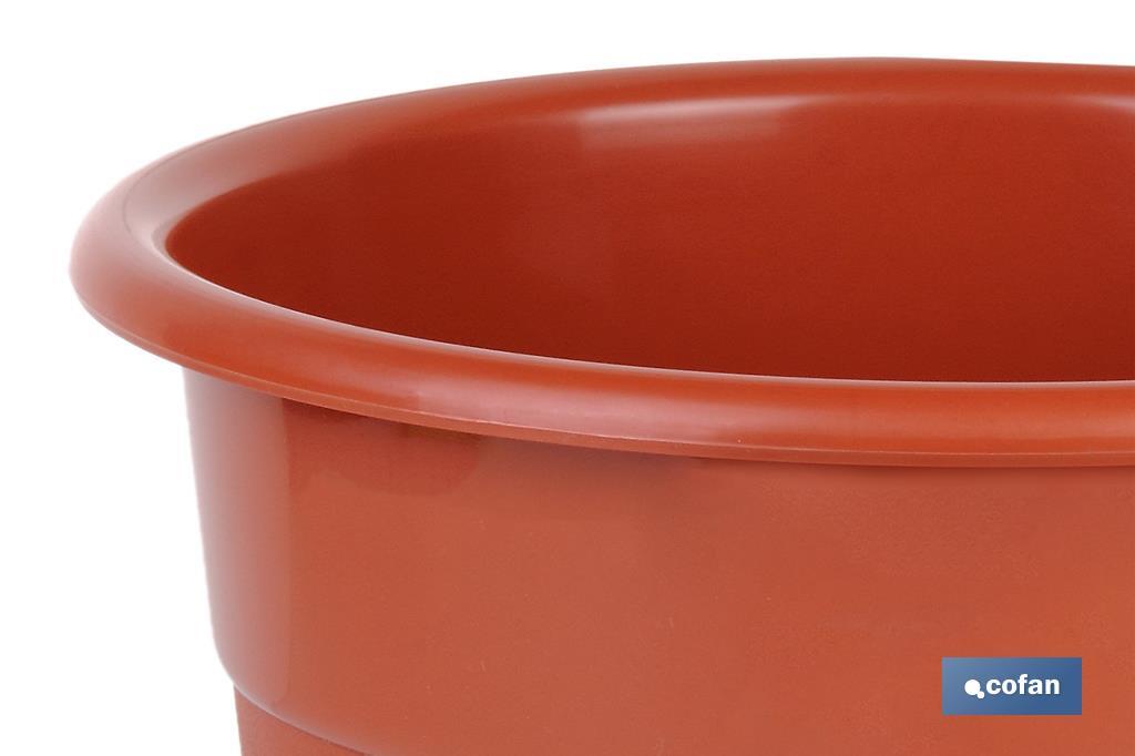 Round plant pot with tray | Special for plants and flowers | Perfect for indoor or outdoor use - Cofan